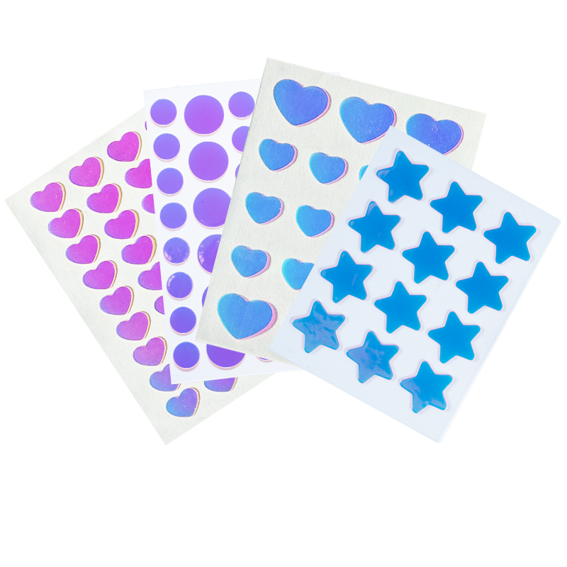 Tambalan Jerawat Hidrokoloid Warna-warni / Laser / Holografik yang Mempesona